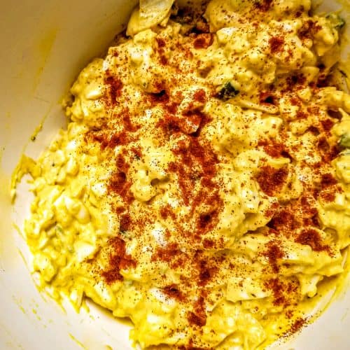 egg salad in large bowl