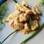 chicken in white sauce