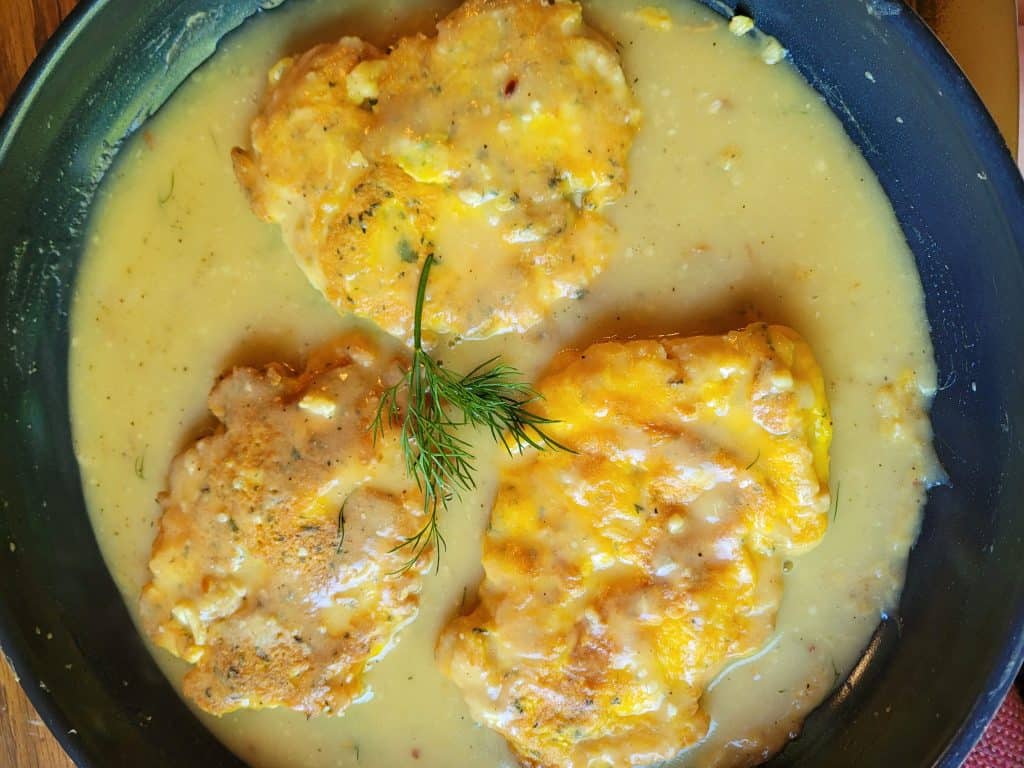 chicken francese in skillet