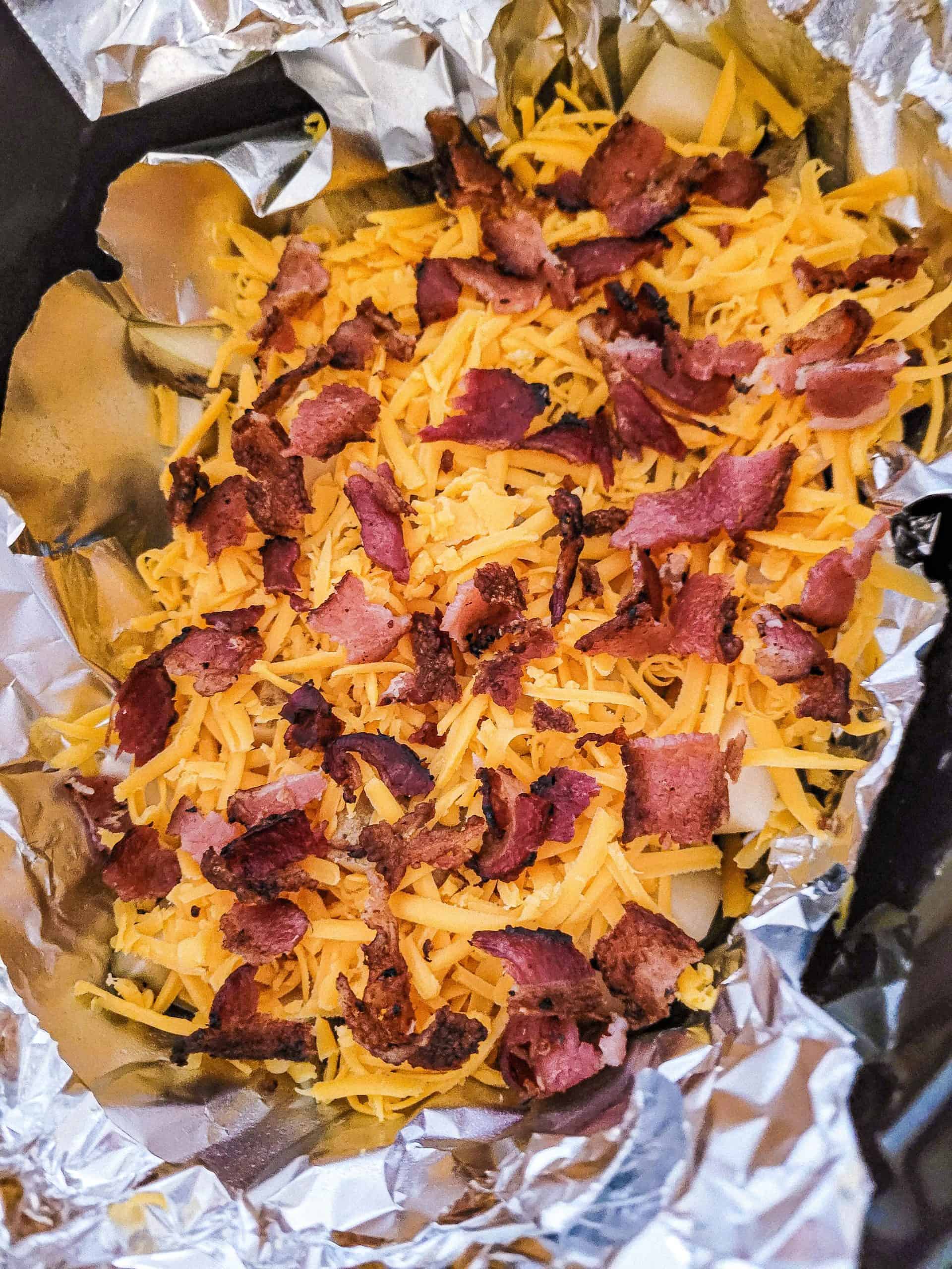 loaded potatoes with bacon