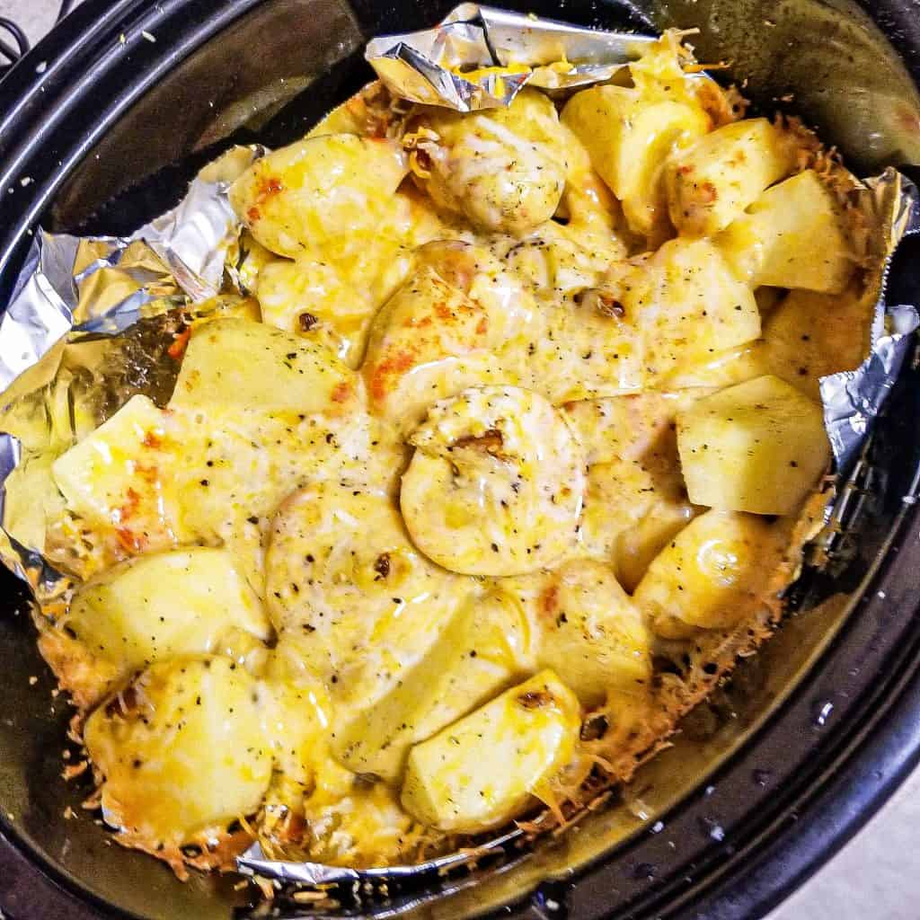 crock pot loaded potatoes