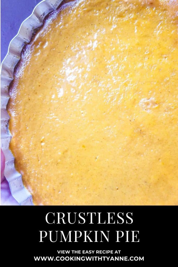 crustless pumpkin pie pinterest image. 