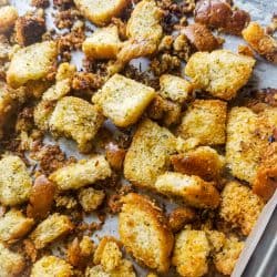 homemade croutons