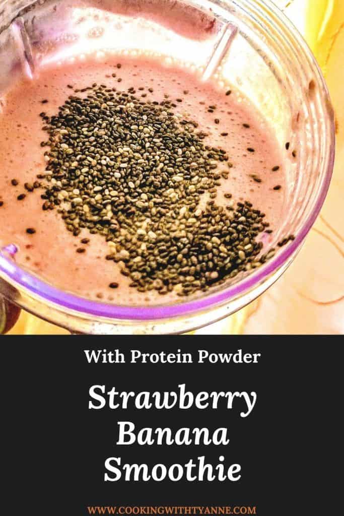 strawberry banana smoothie pin