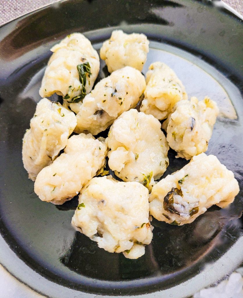 Italian dumplings on a plate