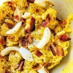 deviled egg potato salad with bacon