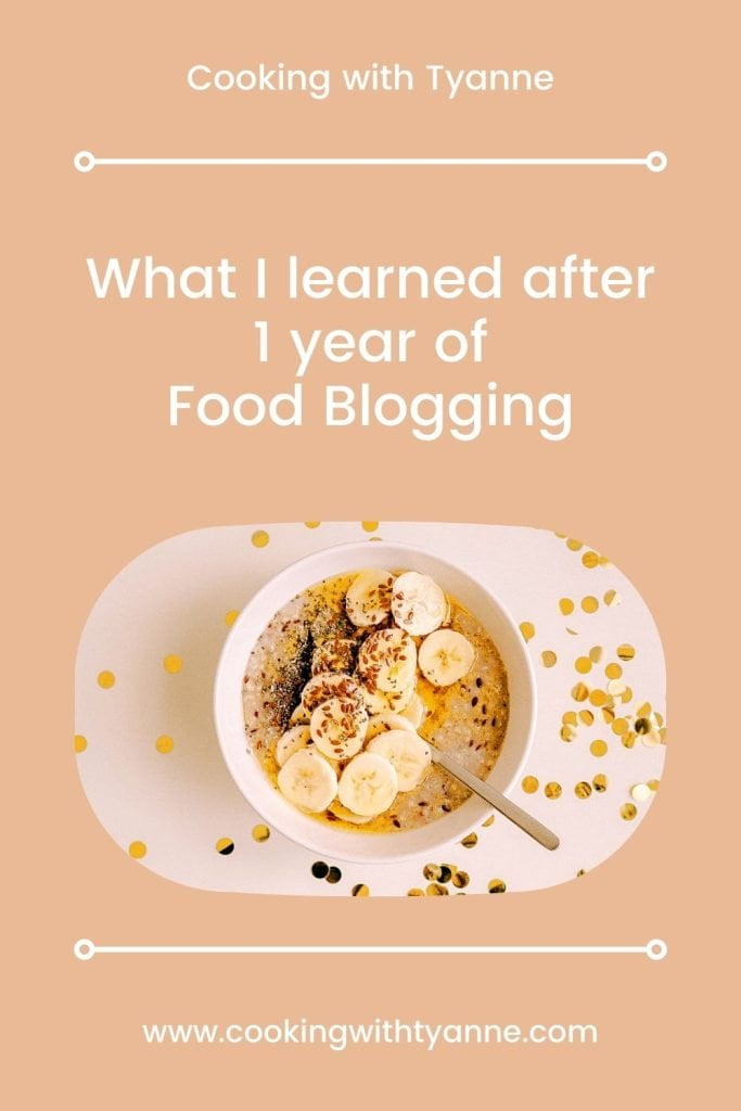 what I learned after 1 year of food blogging pinterest image