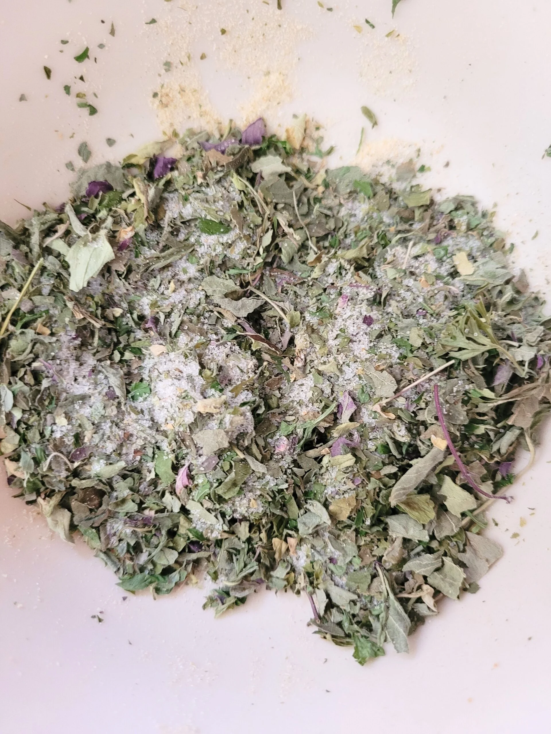herb seasoning in bowl.