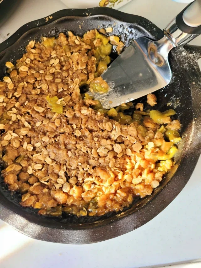 Rhubarb Cobbler with Oats