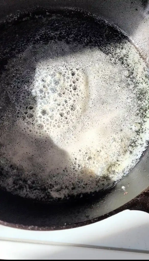 making roux on stove top.