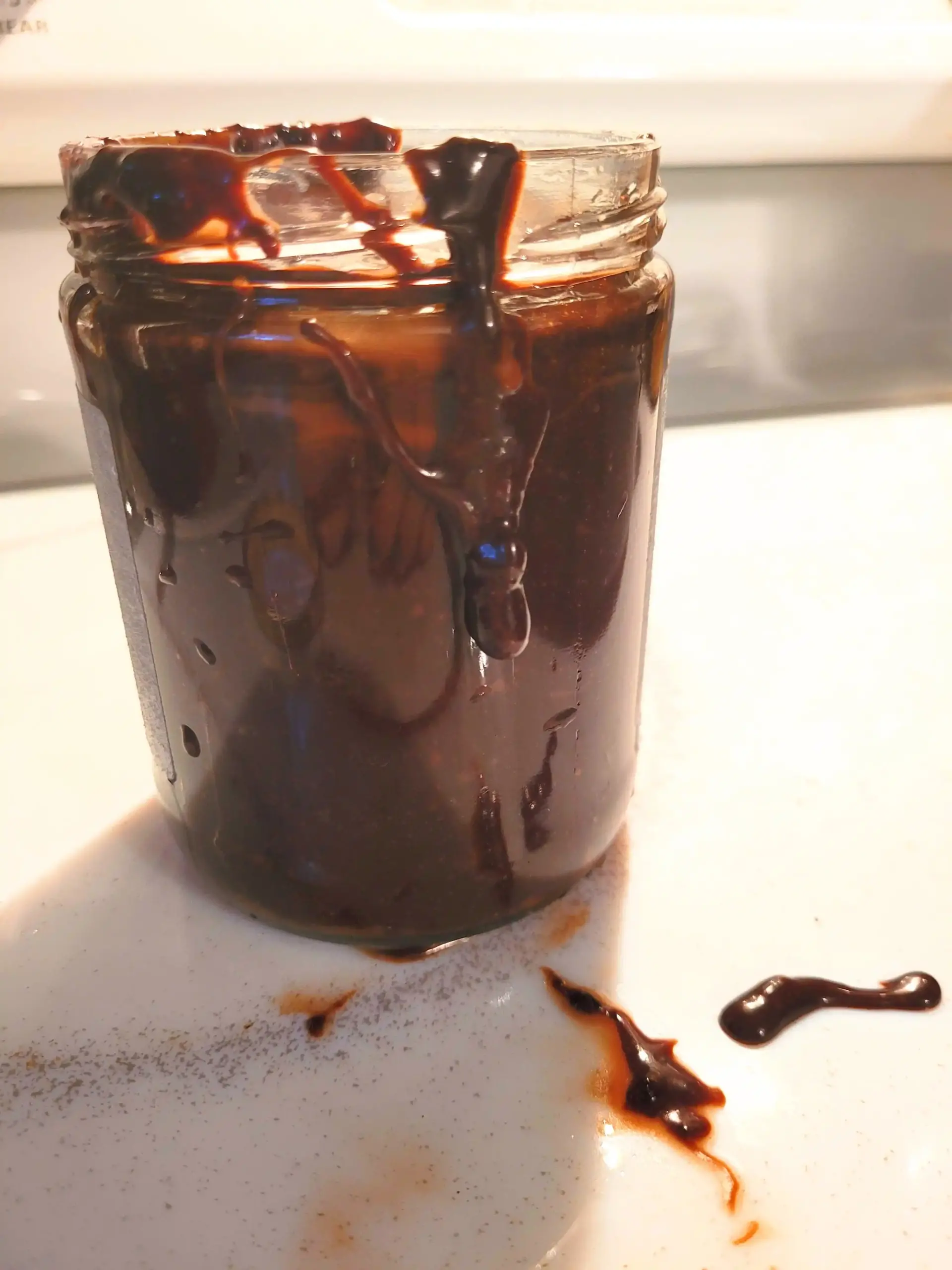 Hot fudge sauce in a jar.